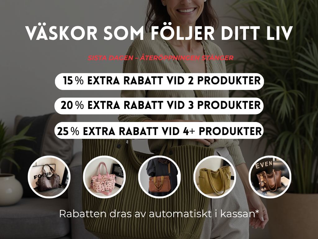 VÄSKOR SOM FÖLJER DITT LIV