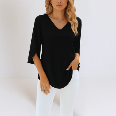 Sophie™ – V-ringad blus med öppna ärmar