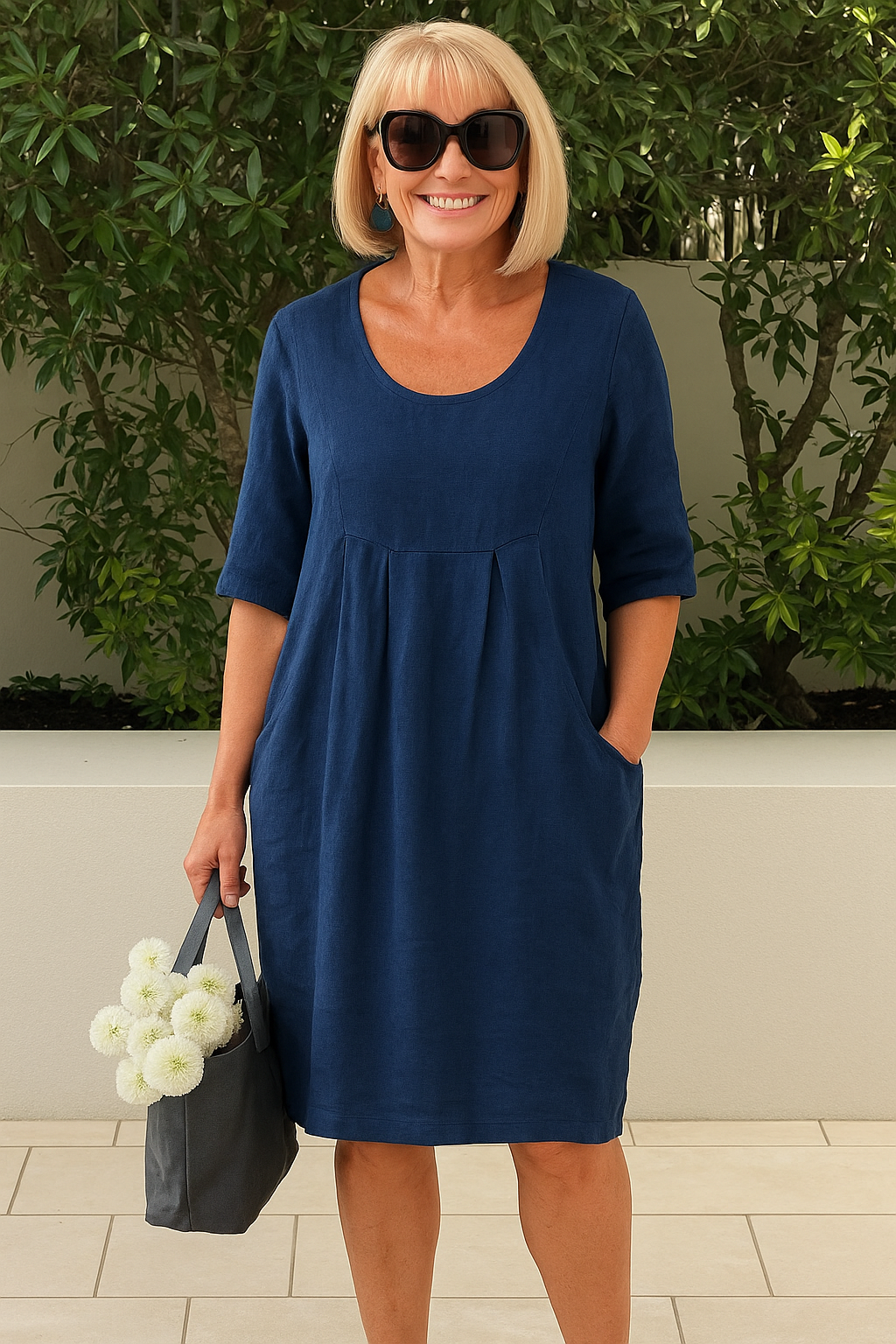 Julia™ – Linneklänningen som smickrar utan att sitta åt