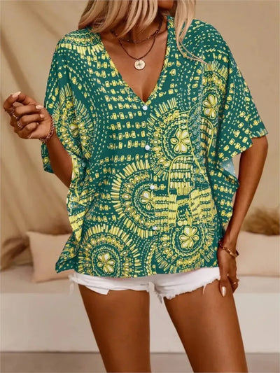 Ellaine™ – Boho-blus med färg, frihet och personlighet