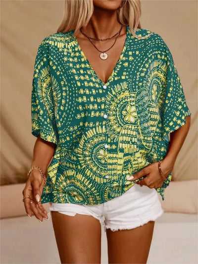 Ellaine™ – Boho-blus med färg, frihet och personlighet