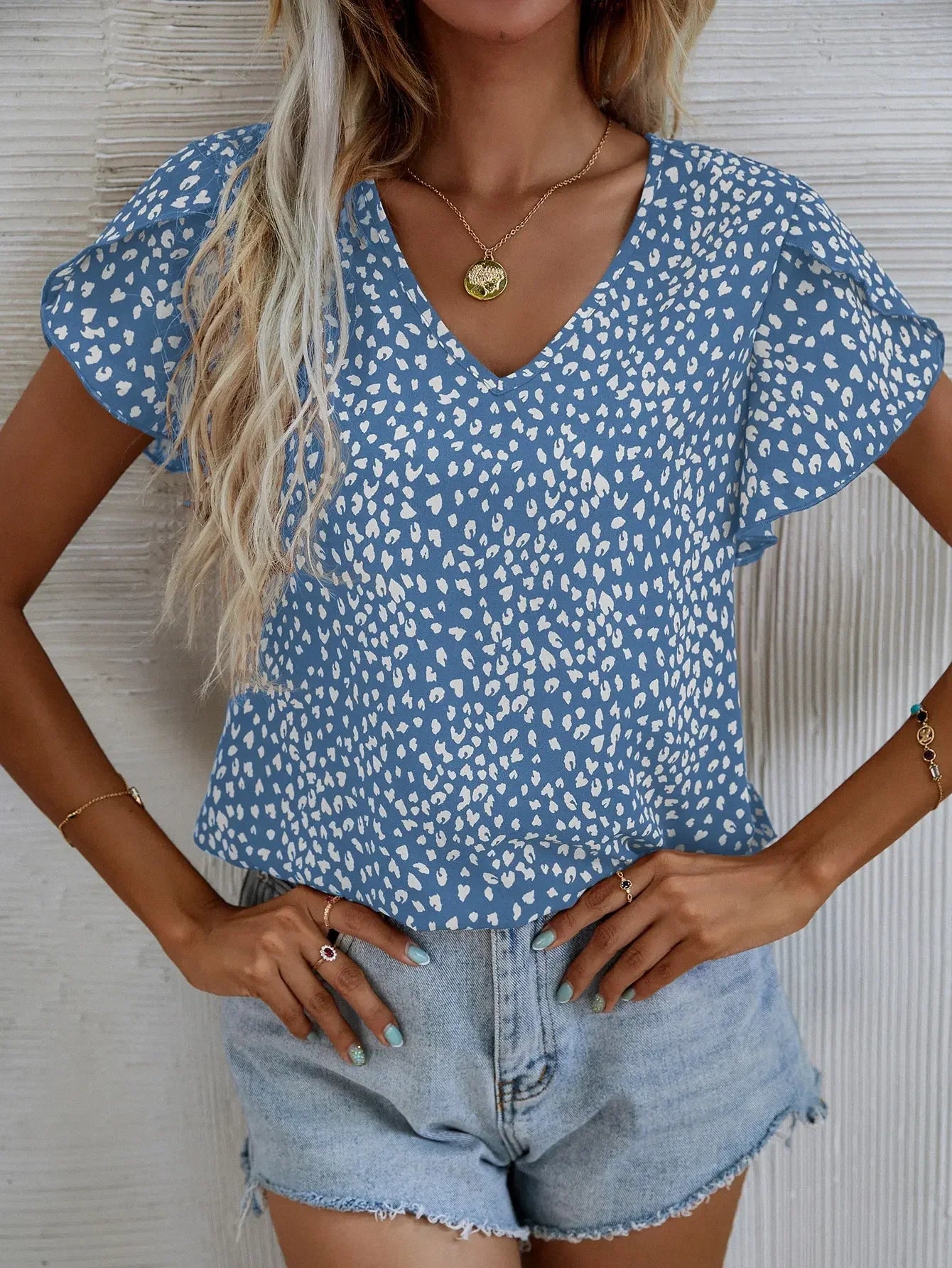 Cassidy™ – Chic blus med lekfullt mönster