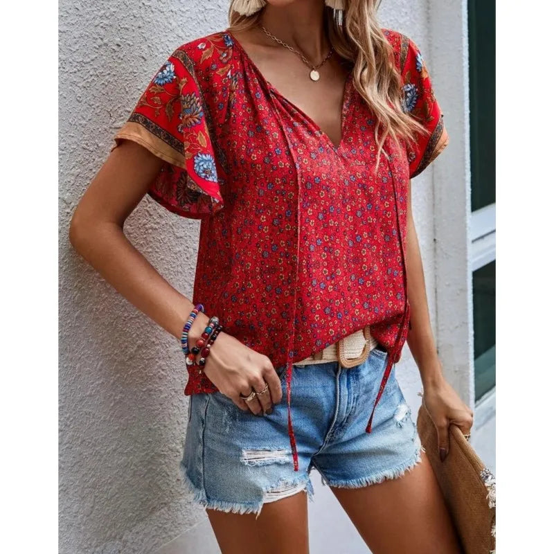 Virginia™ – Boho-blus med färgstark charm