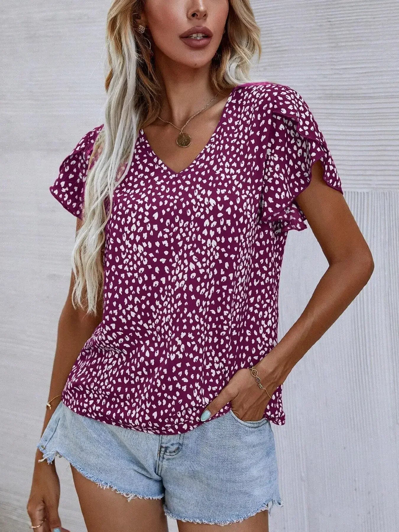 Cassidy™ – Chic blus med lekfullt mönster