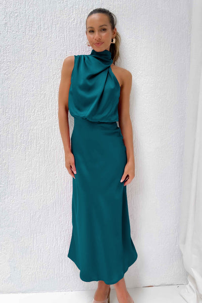 Lydia™ – Lång klänning med halterneck