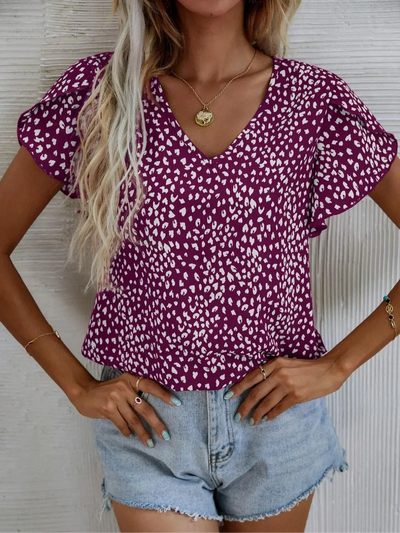 Cassidy™ – Chic blus med lekfullt mönster