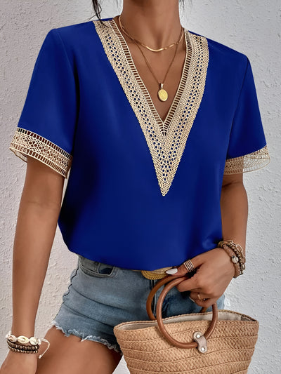 Davina™ – Elegant blus med lyxiga spetsdetaljer