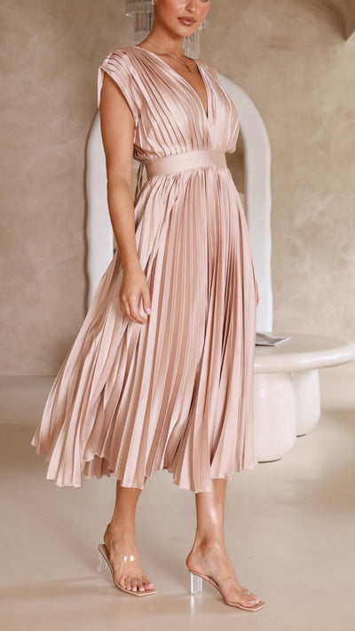 Alexis™ – Elegant veckad klänning