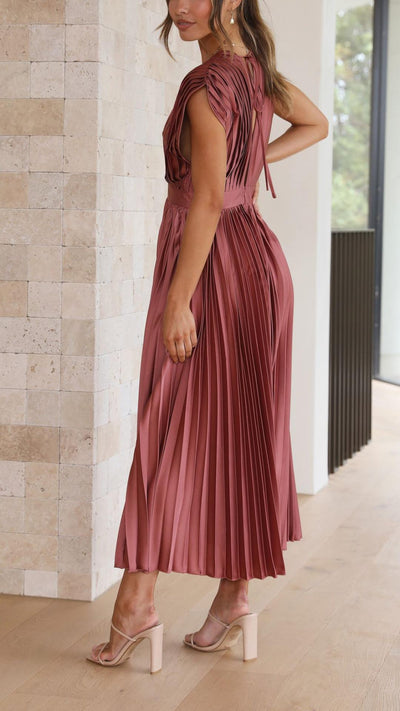 Alexis™ – Elegant veckad klänning