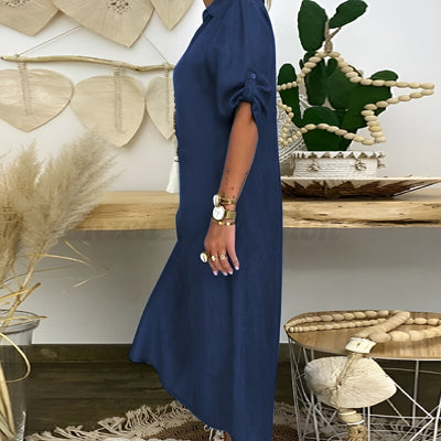 Anne™ – Smickrande maxiklänning i denim-look för en avslappnad men stilren sommar