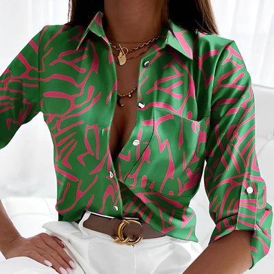 Andzia™ – Färgglad blus med energi och elegans