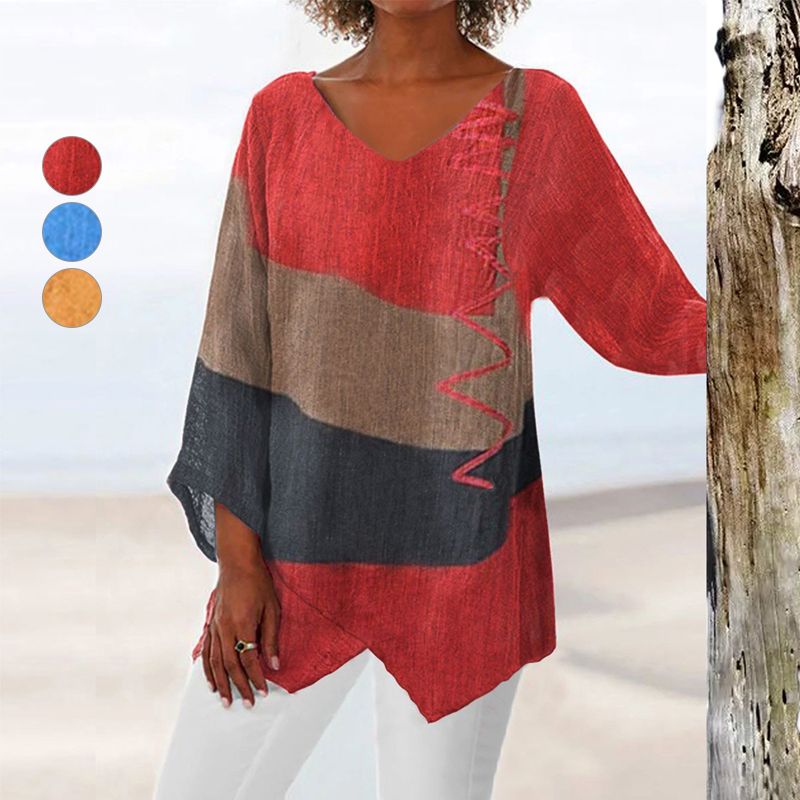 Abigaelle™ – Färgstark blus med konstnärlig elegans
