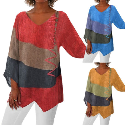 Abigaelle™ – Färgstark blus med konstnärlig elegans