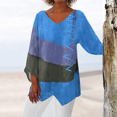 Abigaelle™ – Färgstark blus med konstnärlig elegans