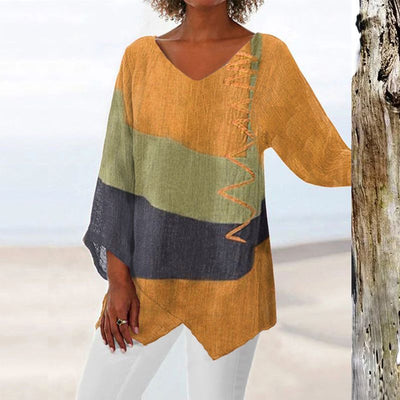 Abigaelle™ – Färgstark blus med konstnärlig elegans