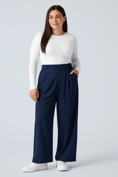 Lena™ – Vida byxor med hög midja och ficko