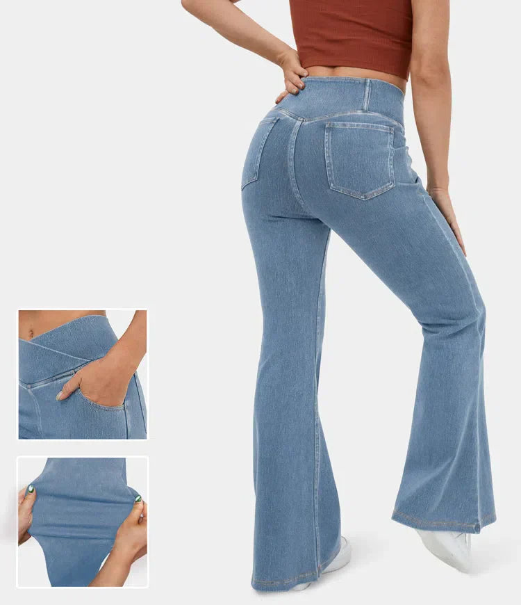 Veronica™ – Elastiska utsvängda byxor som framhäver figuren