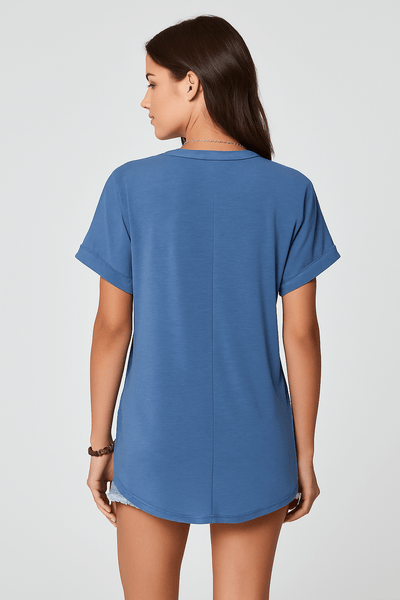 Maj-Lis™ – V-ringad T-shirt med knappar
