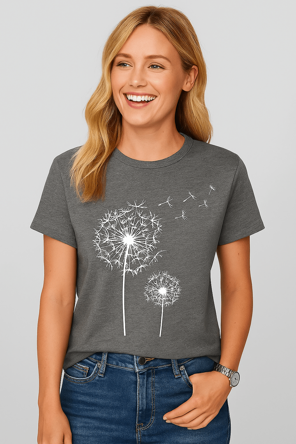 Kerstin™ – T-shirt med maskrosmotiv