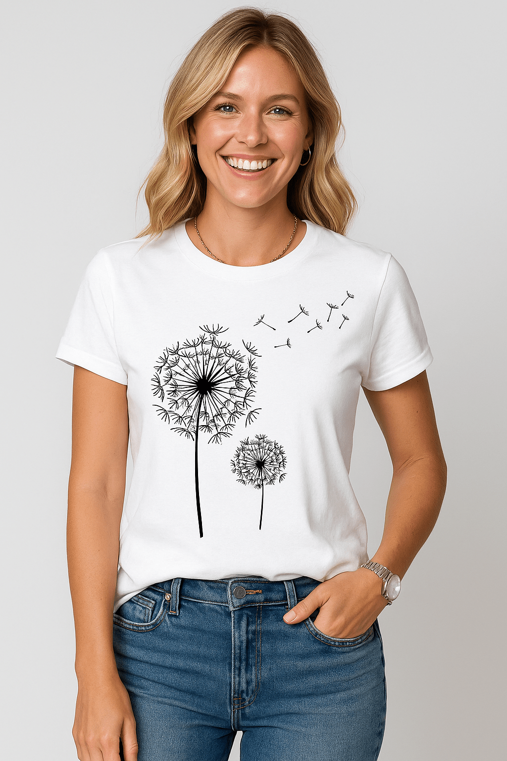 Kerstin™ – T-shirt med maskrosmotiv